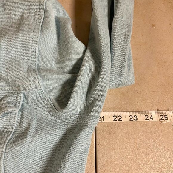 COLDWATER CREEK denim Blue Jean JACKET embroidered Stretch PM - Picture 8 of 13